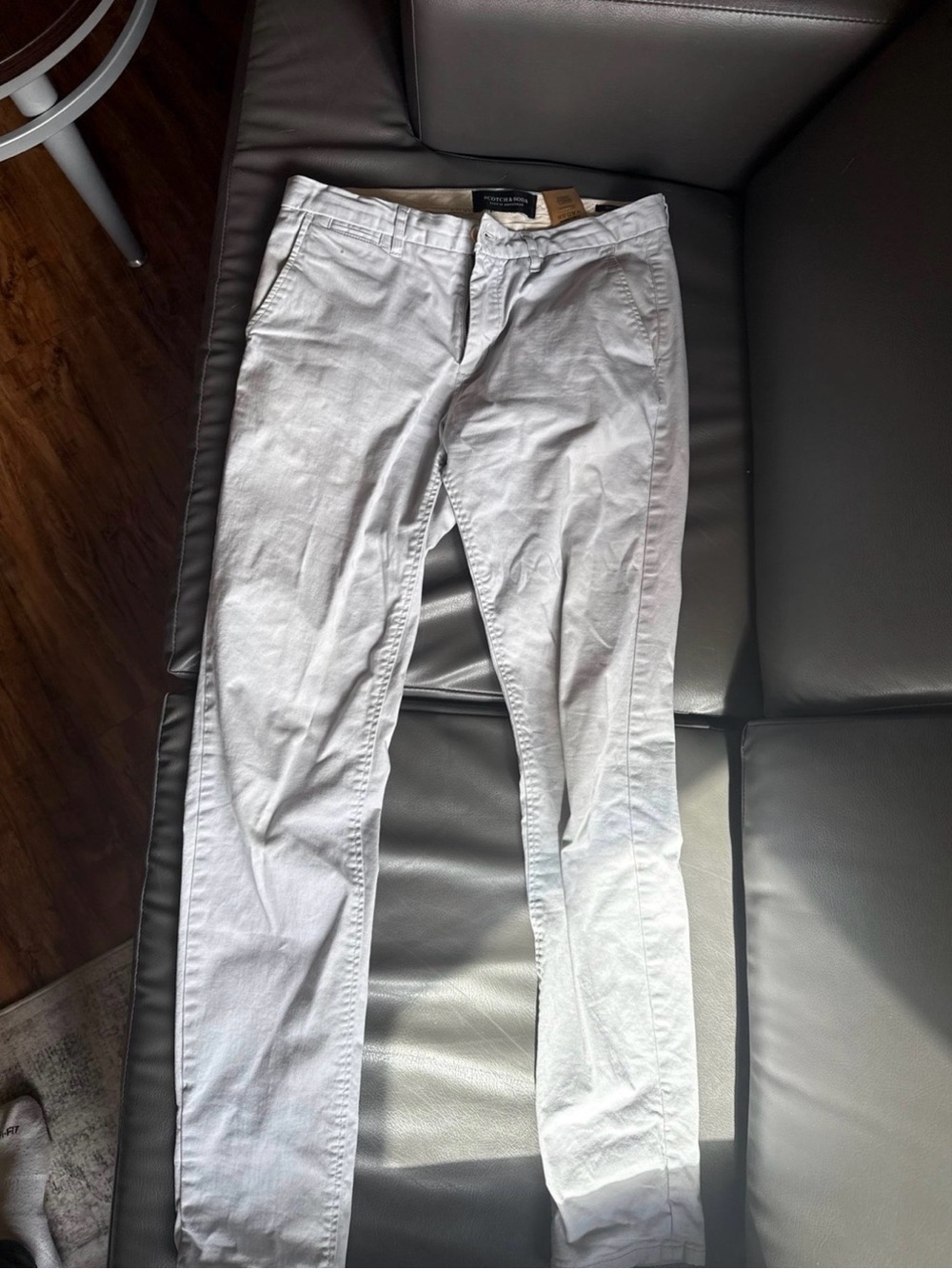 Scotch & Soda Light Gray Casual Chinos